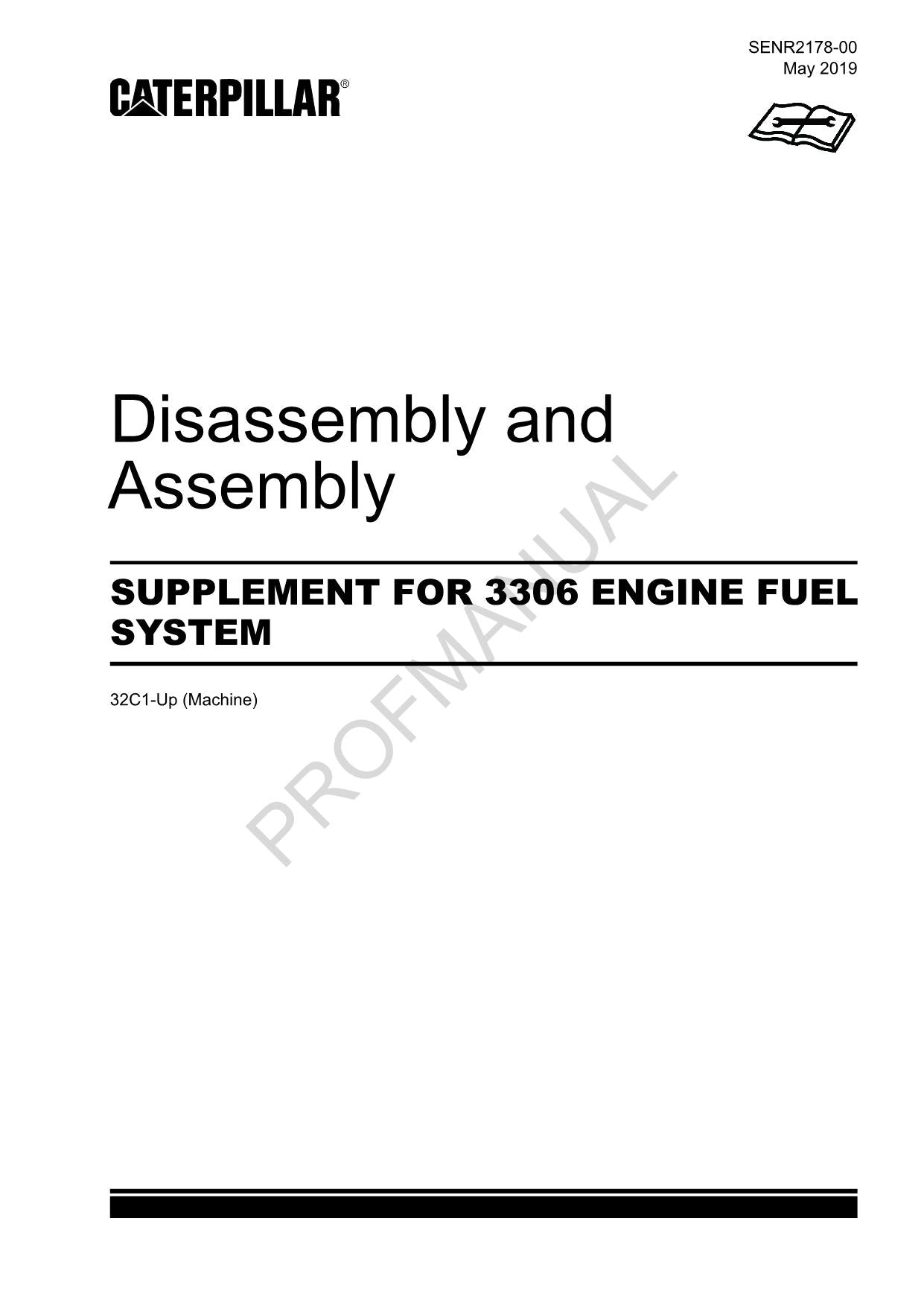 Caterpillar Suppl 3306 ENGINE FUEL SYSTEM Disassembly Assembly Service Manual