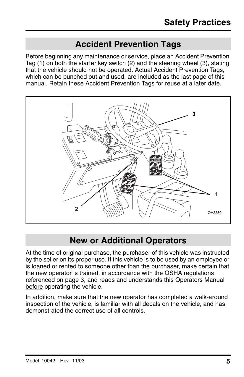 SKYTRAK 10042 Telehandler Maintenance Operation Operators Manual 8990501