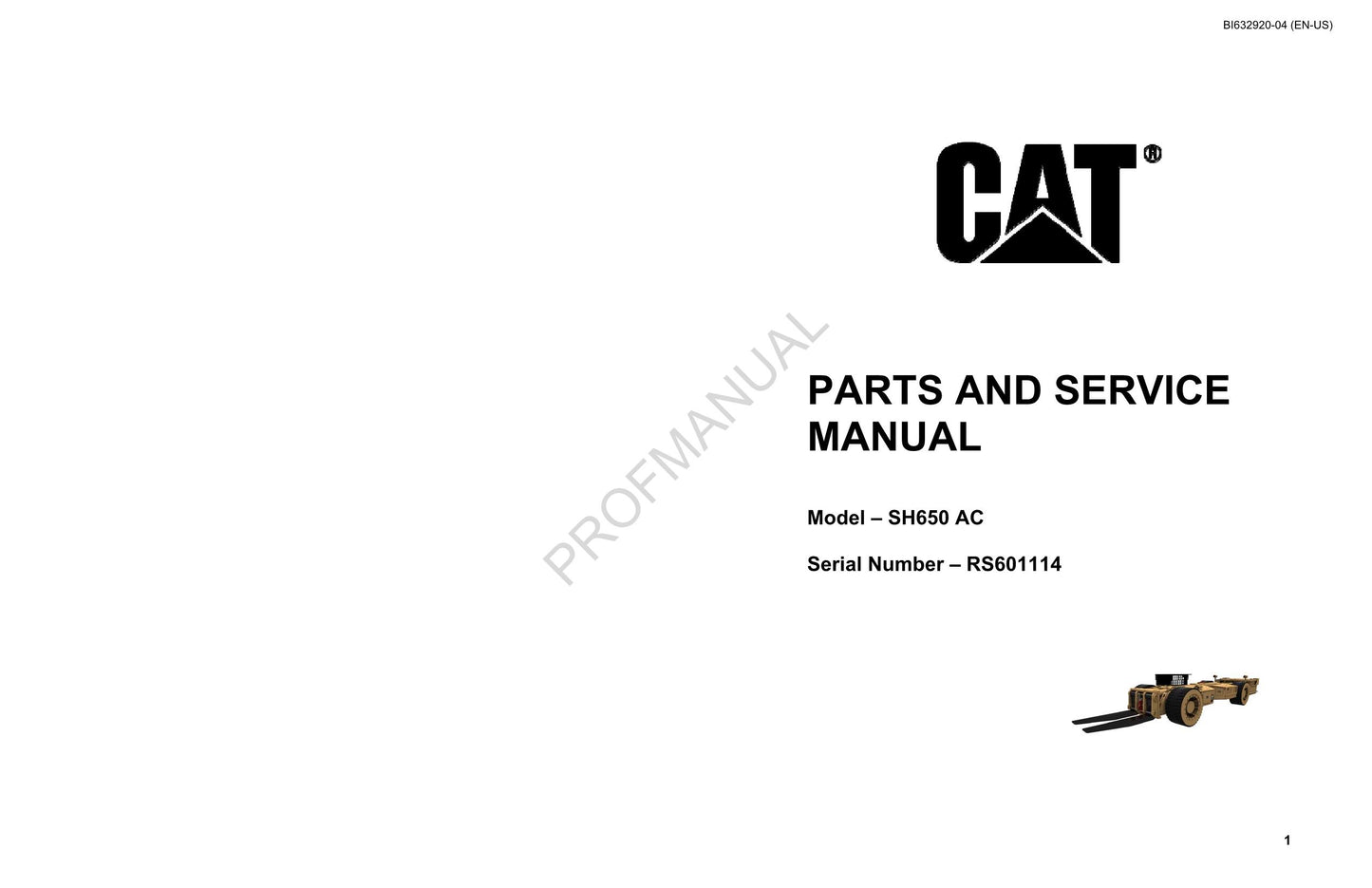 Manuel du catalogue des pièces détachées pour les machines souterraines Caterpillar Cat SH650 AC