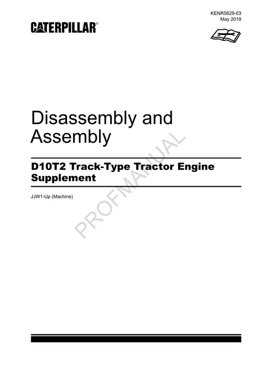 Manuel de démontage du moteur du tracteur à chenilles Caterpillar D10T2 Assem JJW1 Up