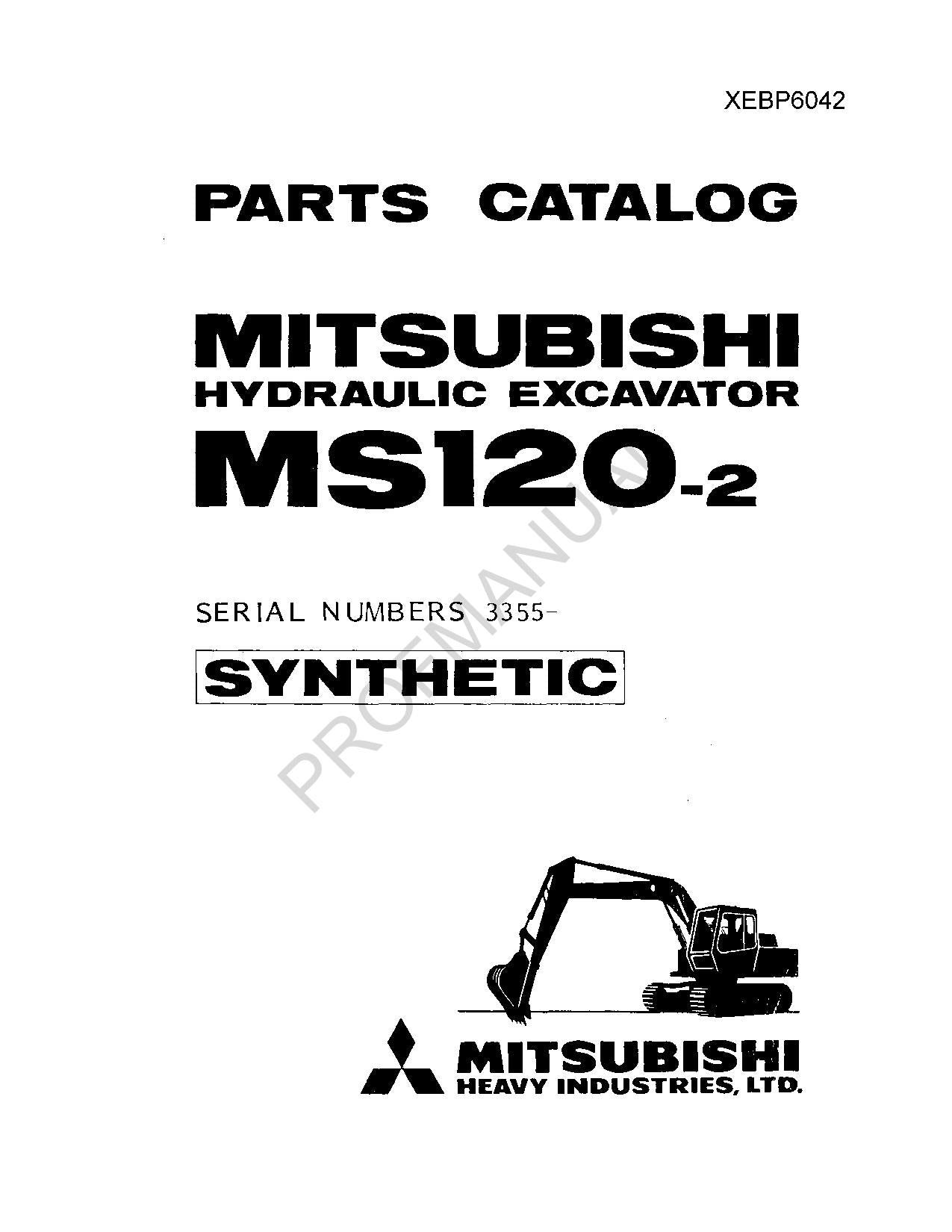 Manuel du catalogue des pièces détachées de la pelle hydraulique Caterpillar Cat Mitsubishi MS120 2