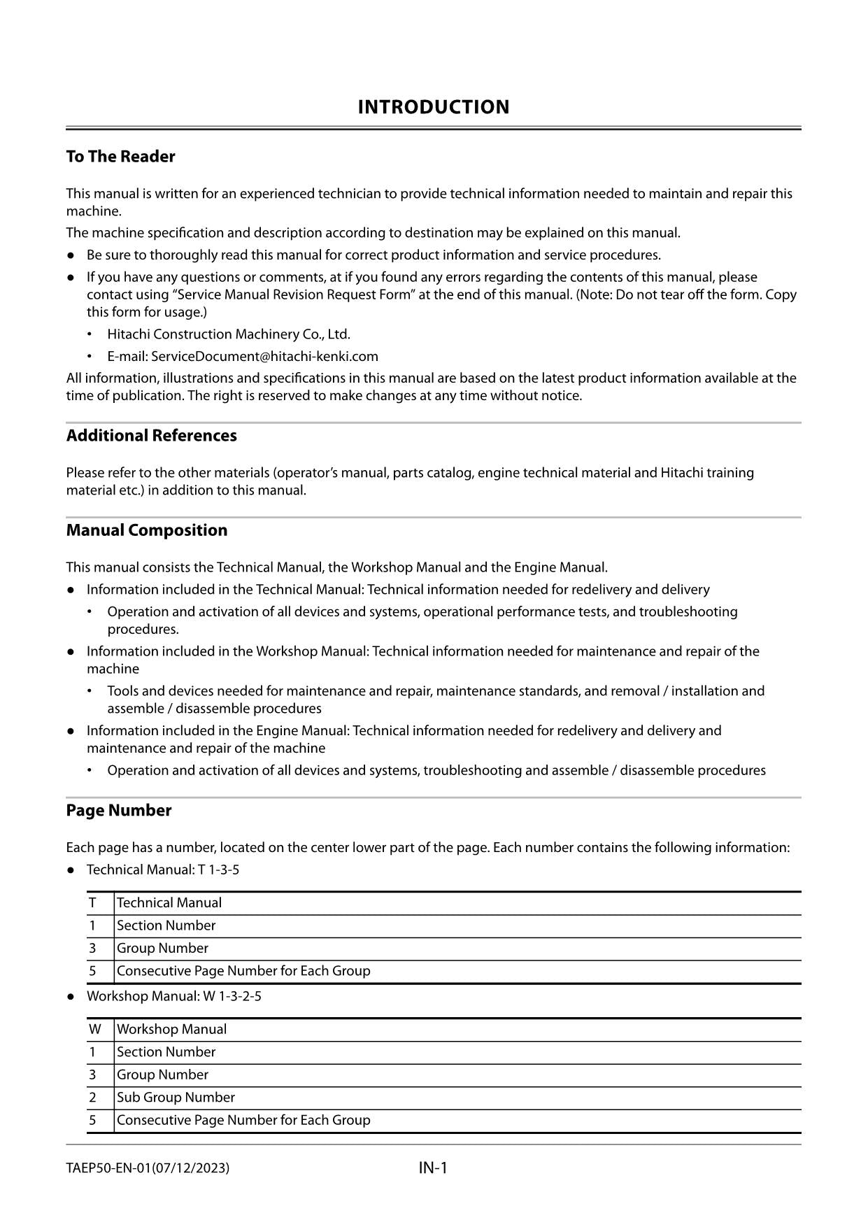 Hitachi ZX48U-6 Excavator Service Manual with Schemes