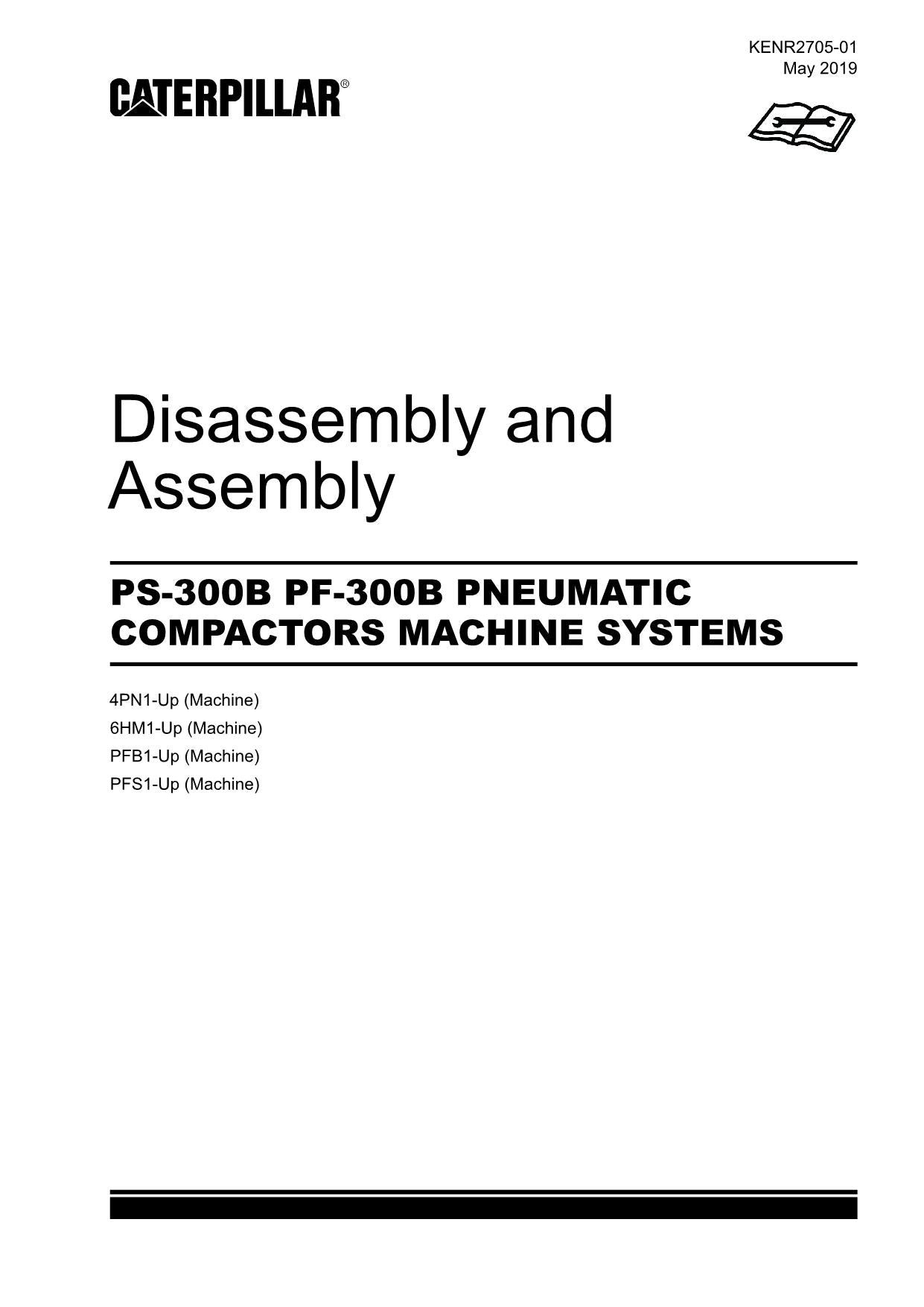 Caterpillar PS-300B PF-300B Compactor Disassembly Assembly Service Manual