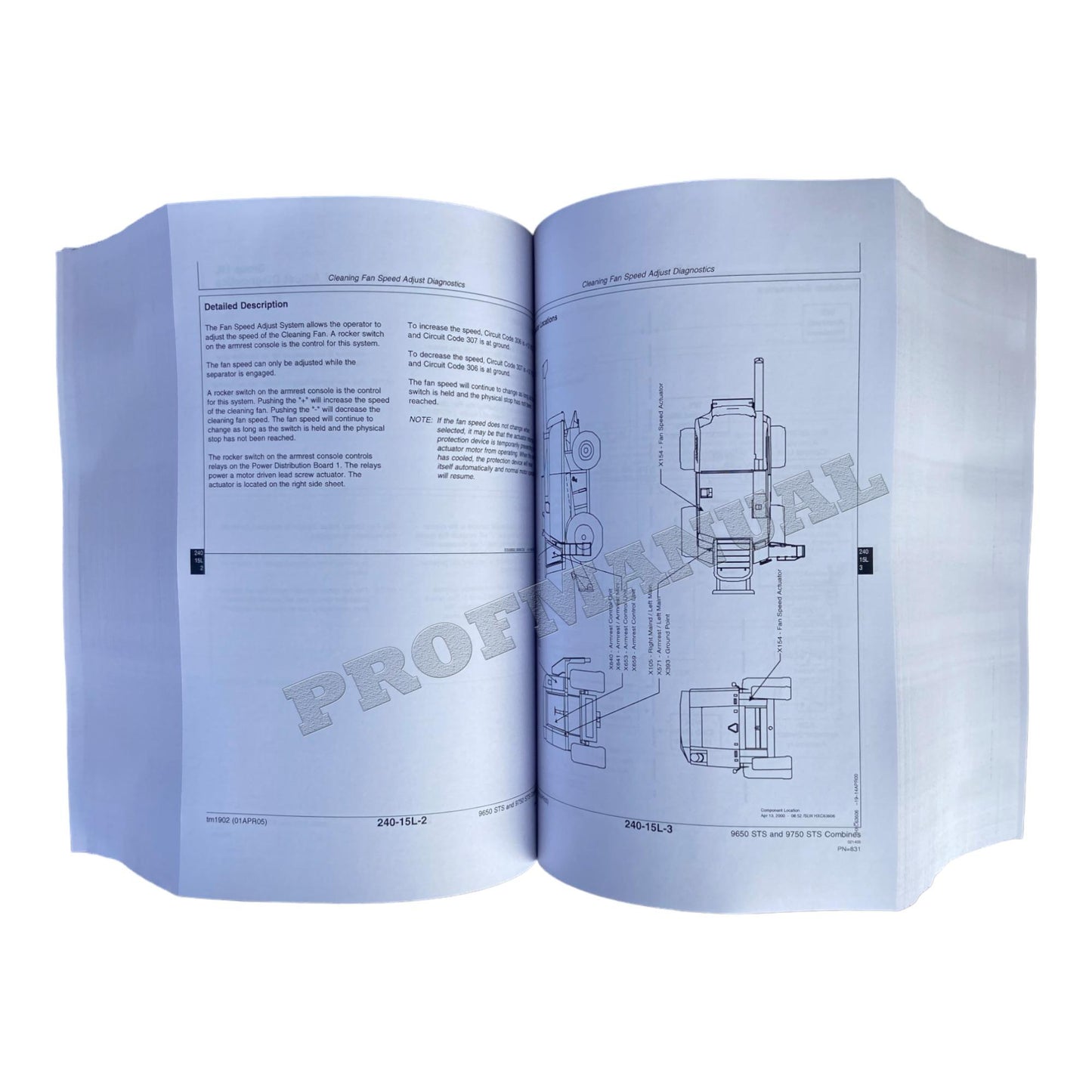 JOHN DEERE 9650 STS 9750 STS COMBINE DIAGNOSIS TEST SERVICE MANUAL