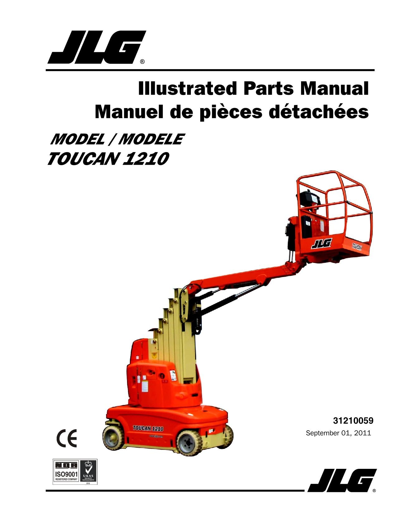 TOUCAN 1210 Vertical Lift Parts Catalog Manual Multi languages