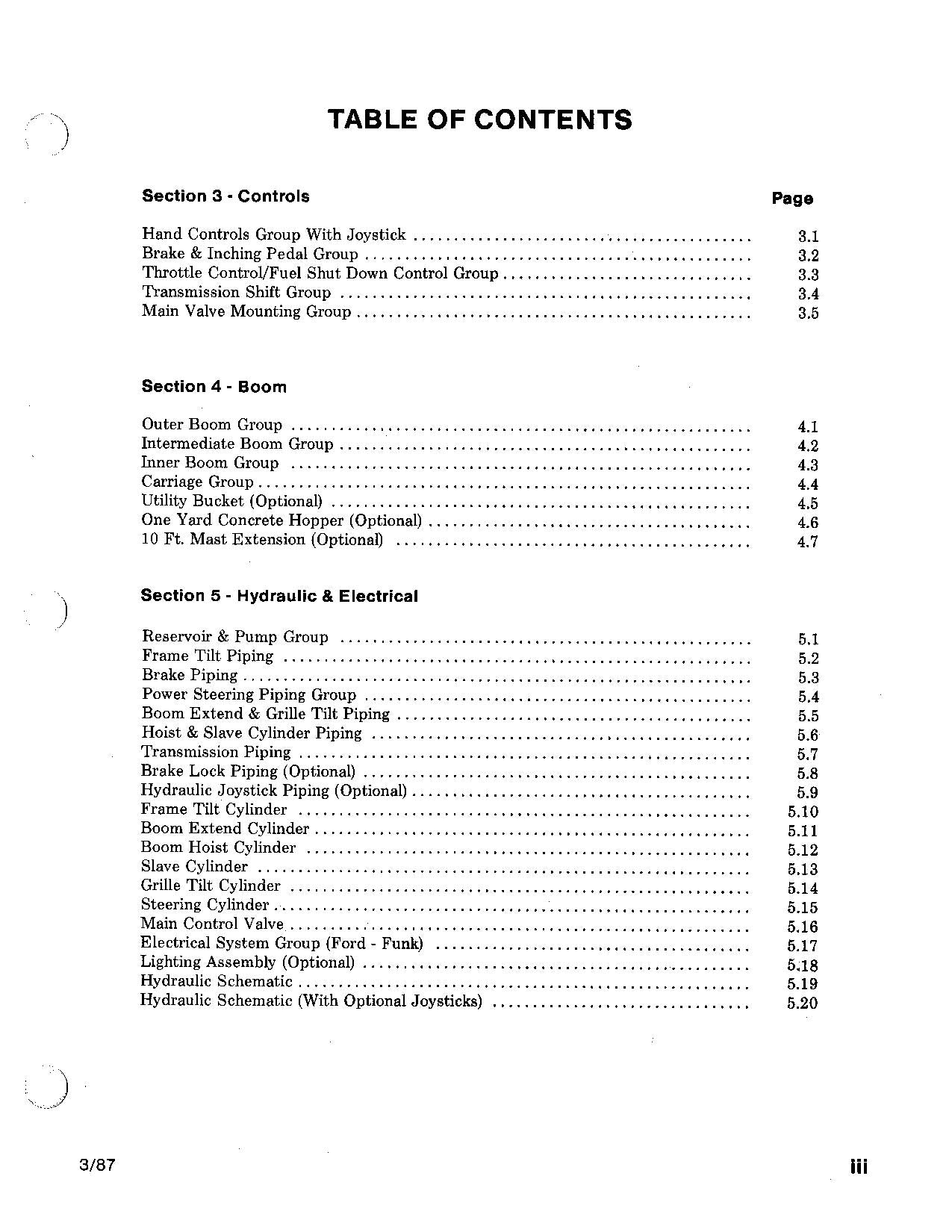 SKYTRAK 8038 Telehandler Parts Catalog Manual