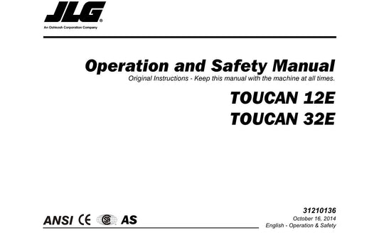 TOUCAN 12E 12E Plus 32E Vertical Lift Maintenance Operators Manual 31210136