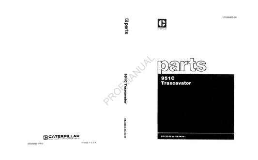 Caterpillar Cat 951C Traxcavator Parts Parts Catalog Manual UEG0689S