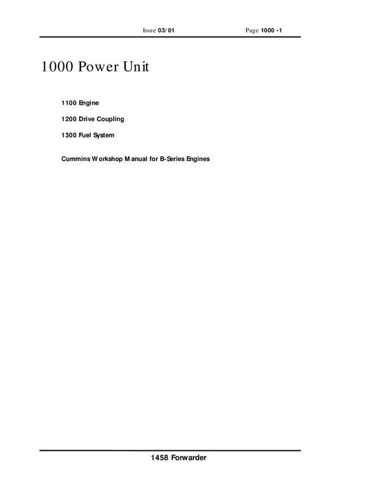 JOHN DEERE 1458 FORWARDER SERVICE REPAIR MANUAL