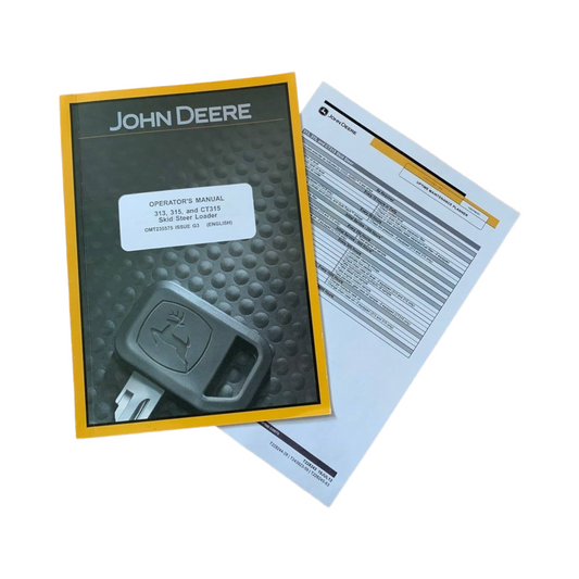 JOHN DEERE 313 315 CT315 SKID STEER OPERATORS MANUAL +BONUS