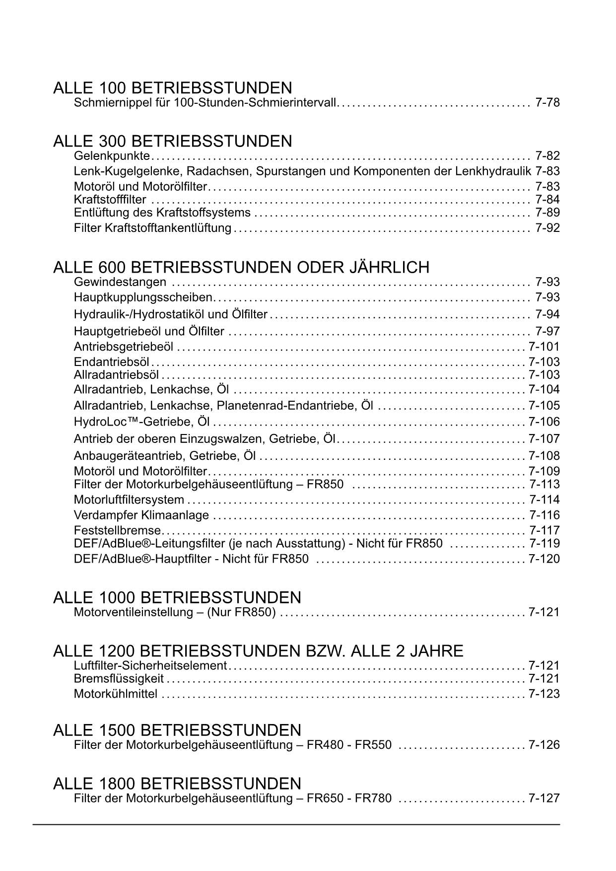 New Holland FR780 FR850 Fourrage Cruiser Feldhäcksler Betriebsanleitung