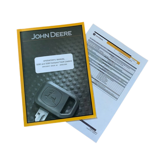 MANUEL D'UTILISATION DE LA CHARGEUSE COMPACTE JOHN DEERE 329D 333D + !BONUS!