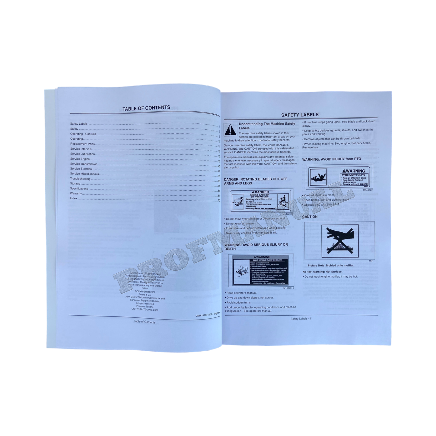 JOHN DEERE X744 X748 X749 X740 TRAKTOR-BETRIEBSHANDBUCH