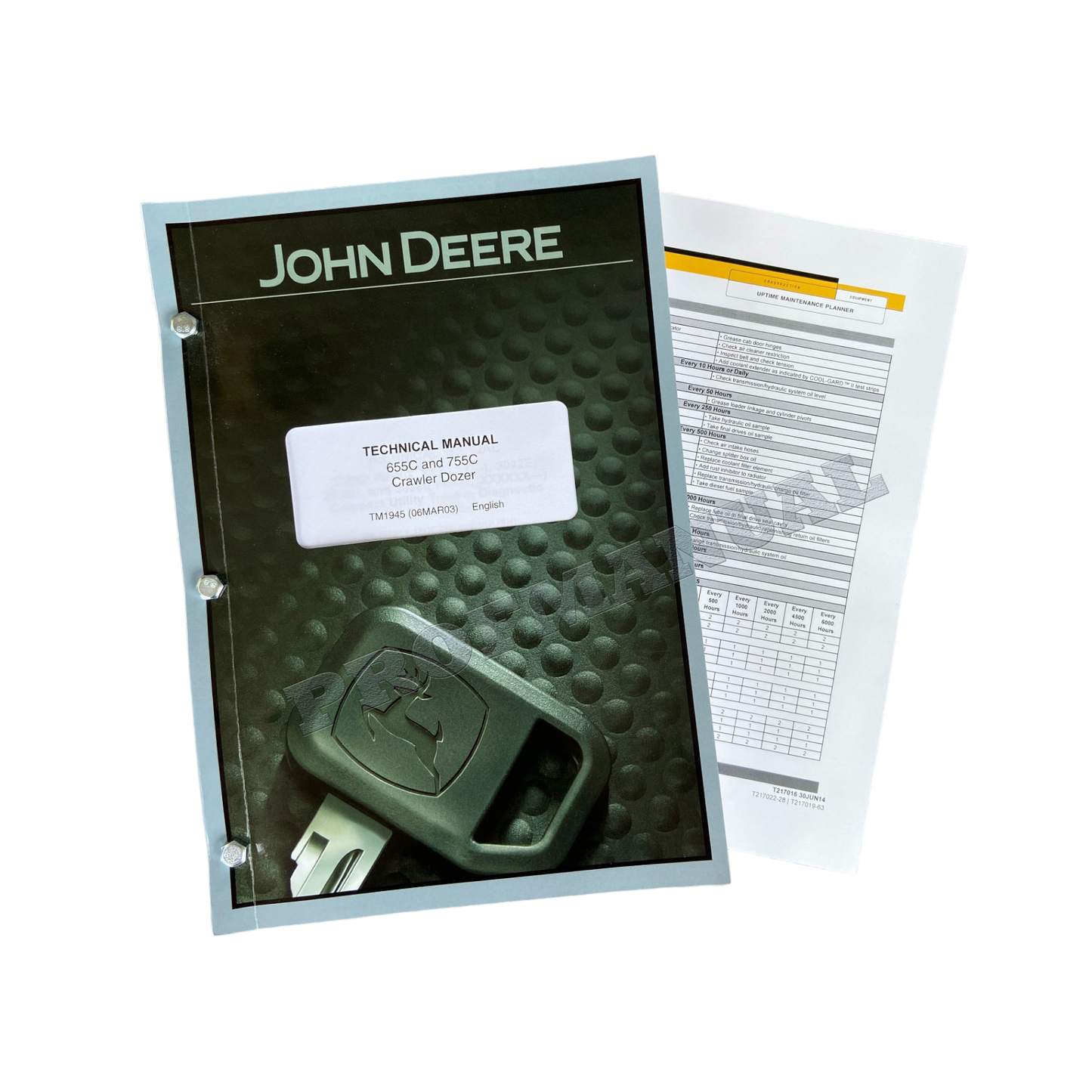 JOHN DEERE 655C 755C CRAWLER DOZER REPAIR SERVICE MANUAL TM1945 +BONUS!