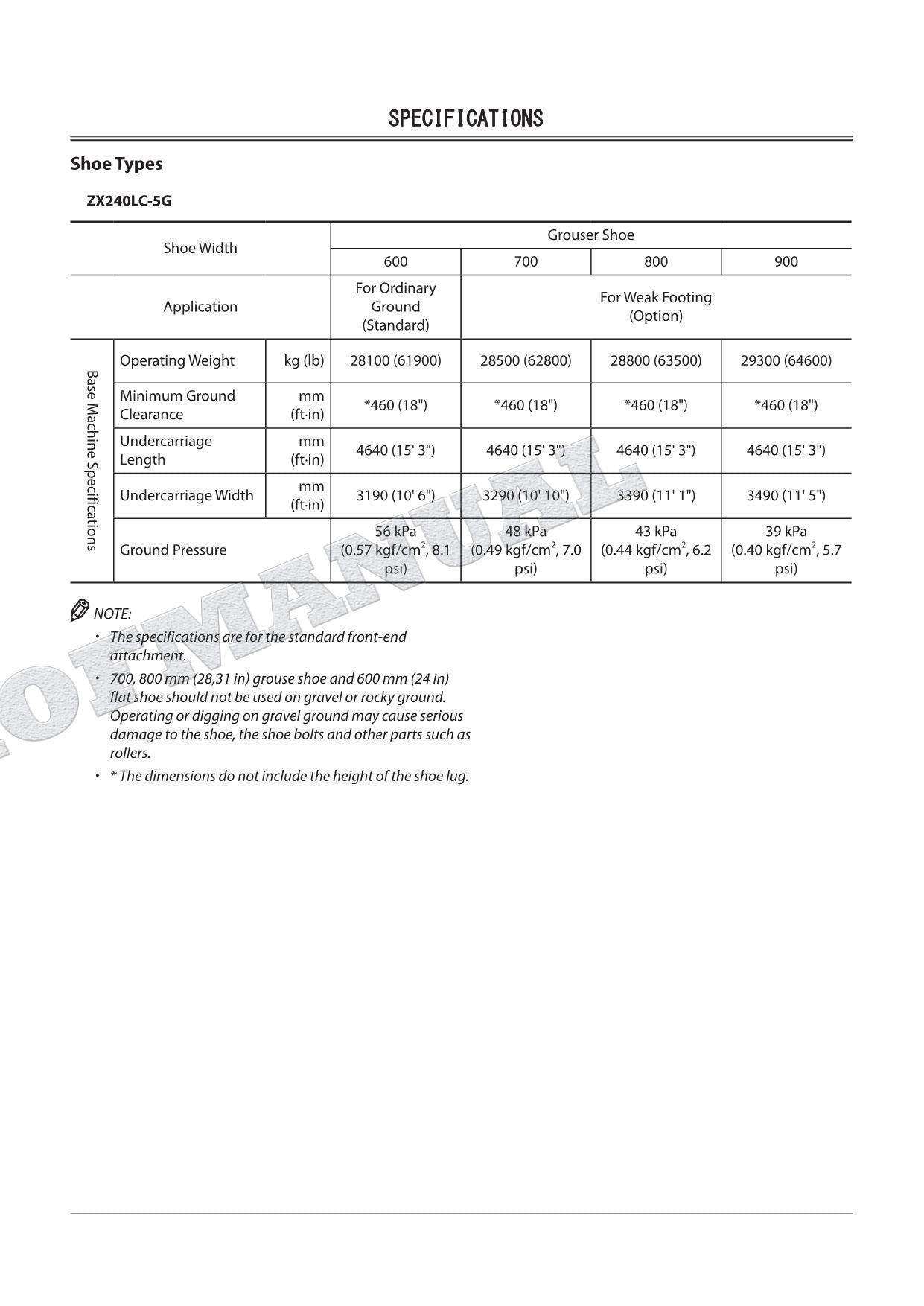 HITACHI ZX240LC-5 330LC-5G Excavator Material Handling Service Manual