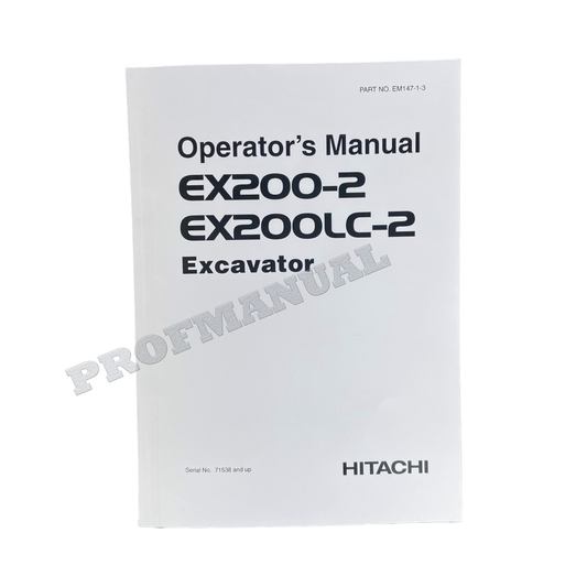 HITACHI EX200-2 EX200LC-2 EXCAVATOR OPERATORS MANUAL #2