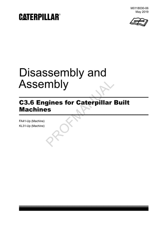 Caterpillar C3.6 Engine Disassembly Assembly Service Manual