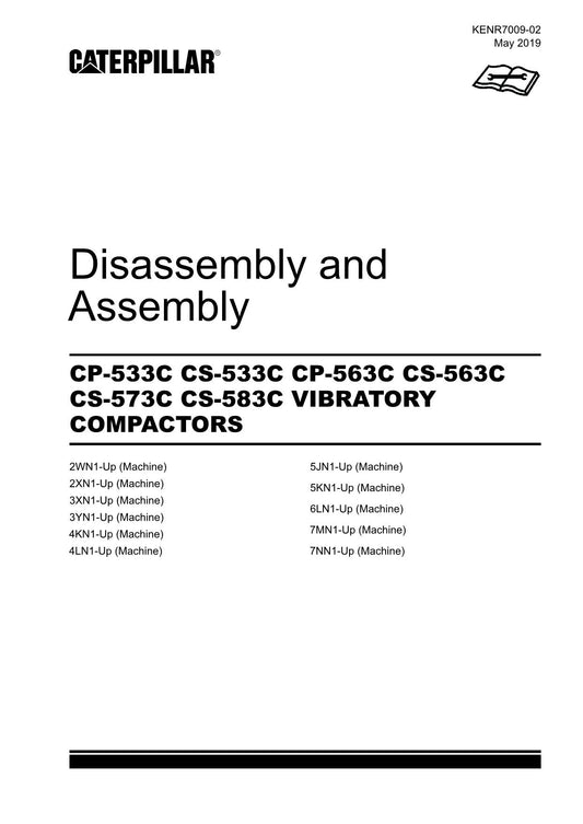 Caterpillar Cat CP-533C CS-533C CP-563C Compactor Disassem Assem Service Manual