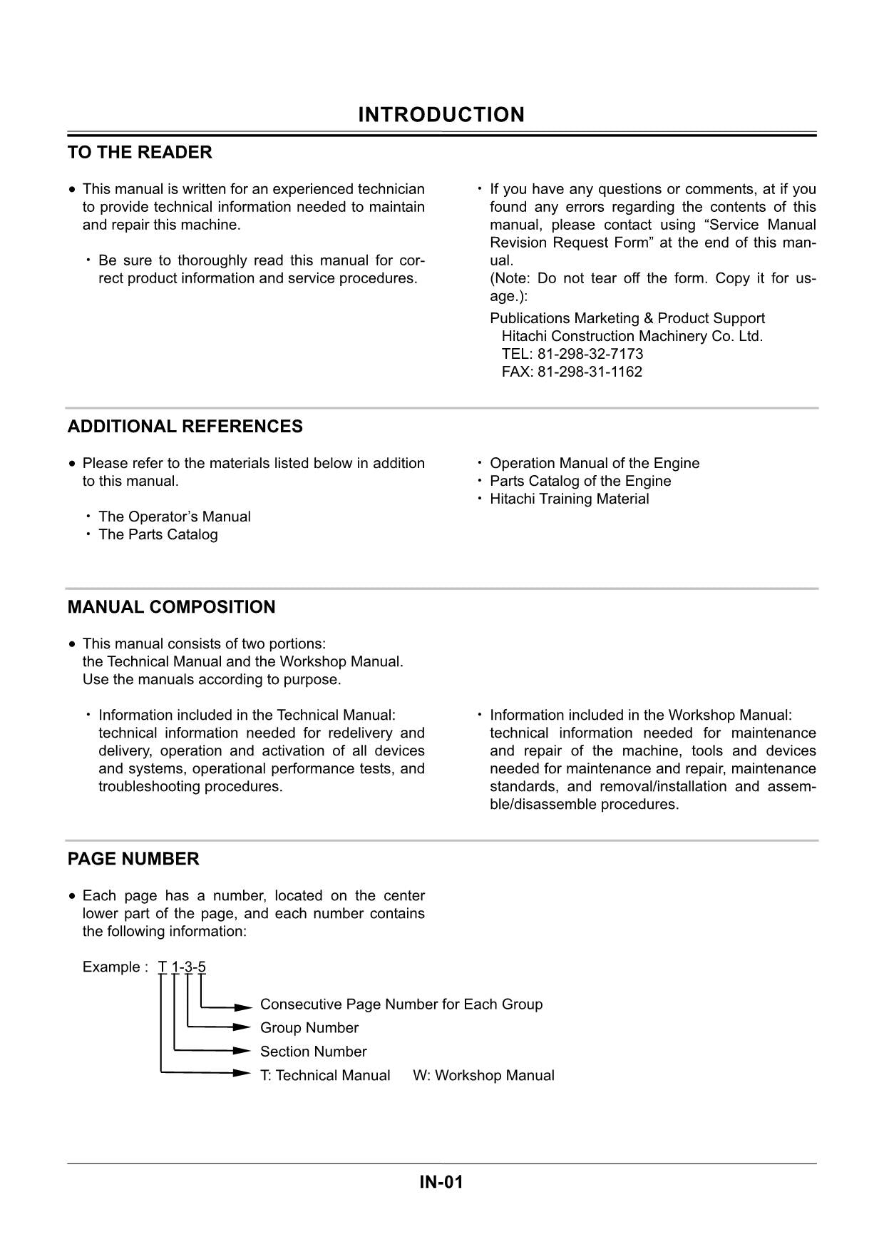 Hitachi ZX27U ZX30U ZX35U Excavator Service Manual Schemes S.N. 007001 and up