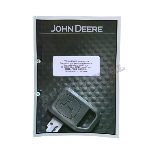 MANUEL DE DIAGNOSTIC ET DE RÉPARATION POUR TRACTEUR À COMPACT JOHN DEERE 3038E 3032E 3036E 3038E