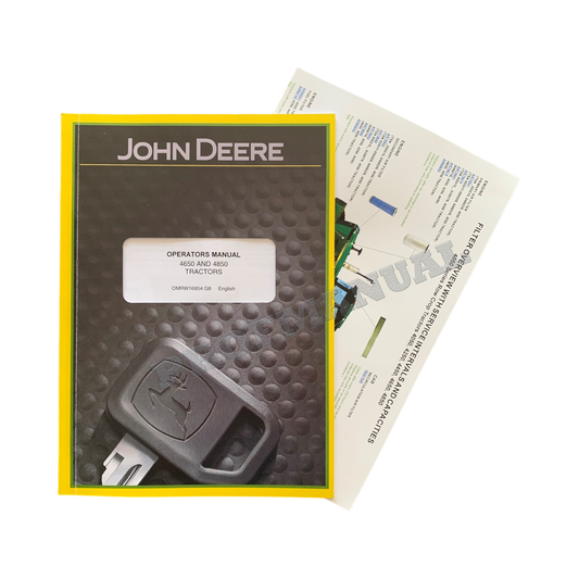 JOHN DEERE 4650 4850 TRACTOR OPERATORS MANUAL + !BONUS!