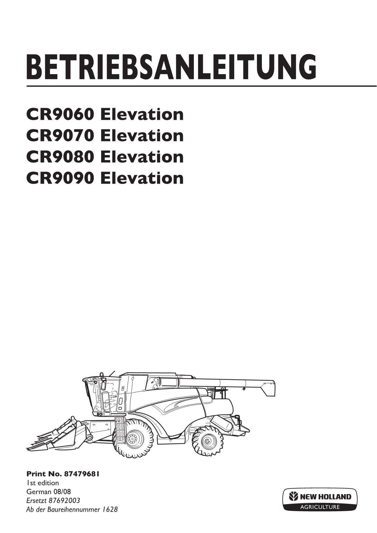 New Holland CR9060 CR9070 CR9080 CR9090 Manuel d'utilisation