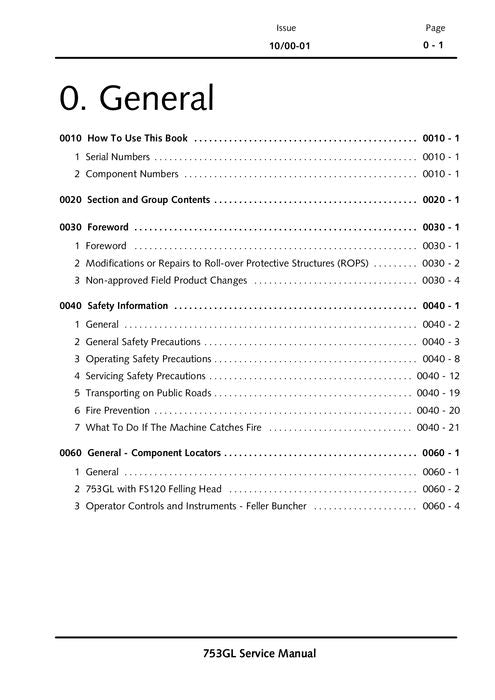 JOHN DEERE 753GL TRACKED FELLER BUNCHER SERVICE REPARATURHANDBUCH