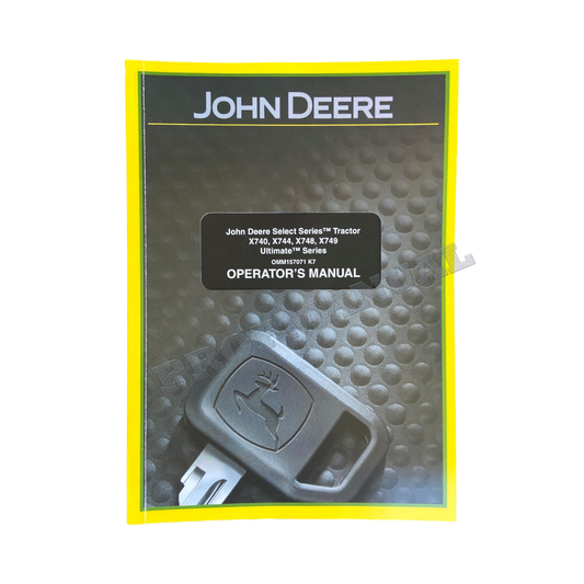 JOHN DEERE X744 X748 X749 X740 TRAKTOR-BETRIEBSHANDBUCH