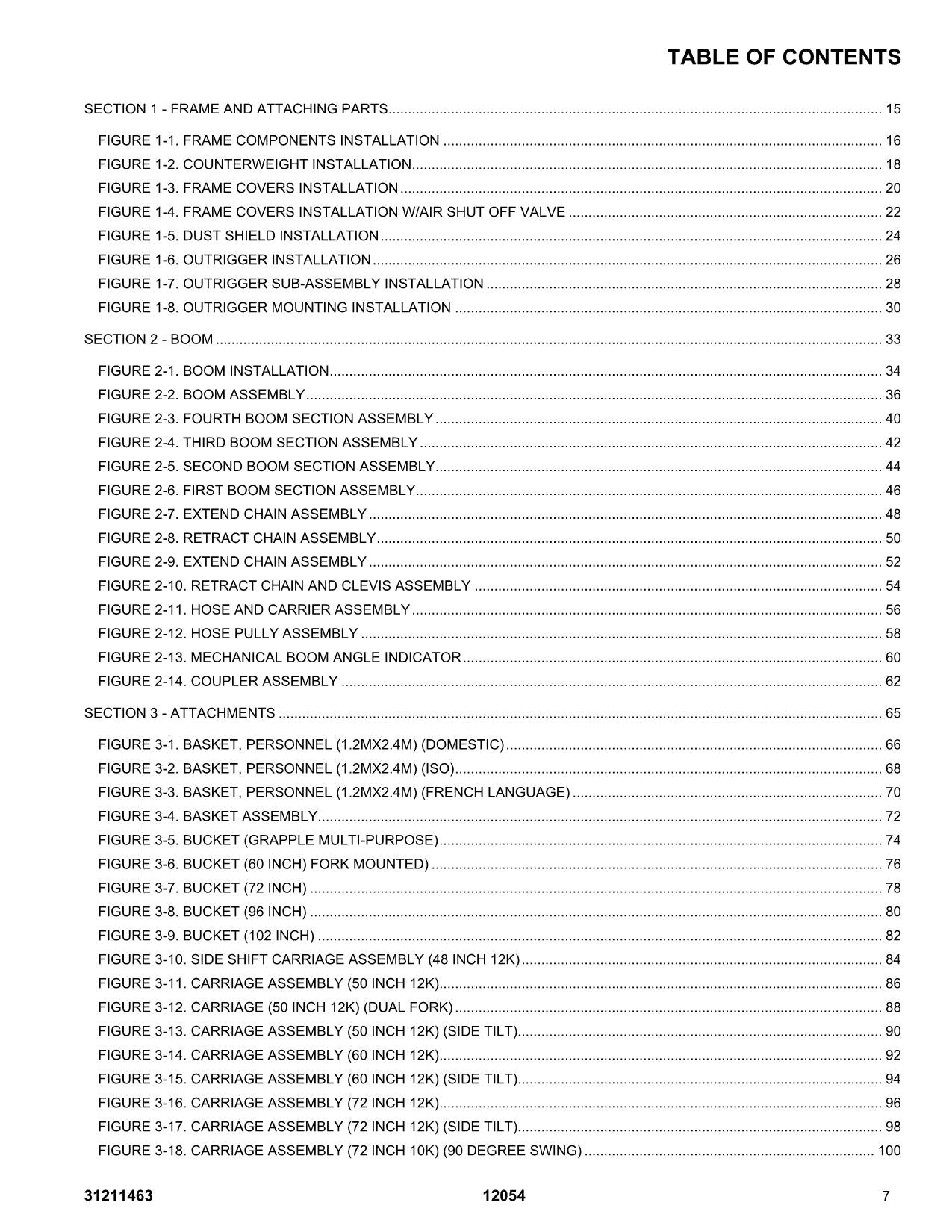 SKYTRAK 12054 Telehandler Parts Catalog Manual 31211463