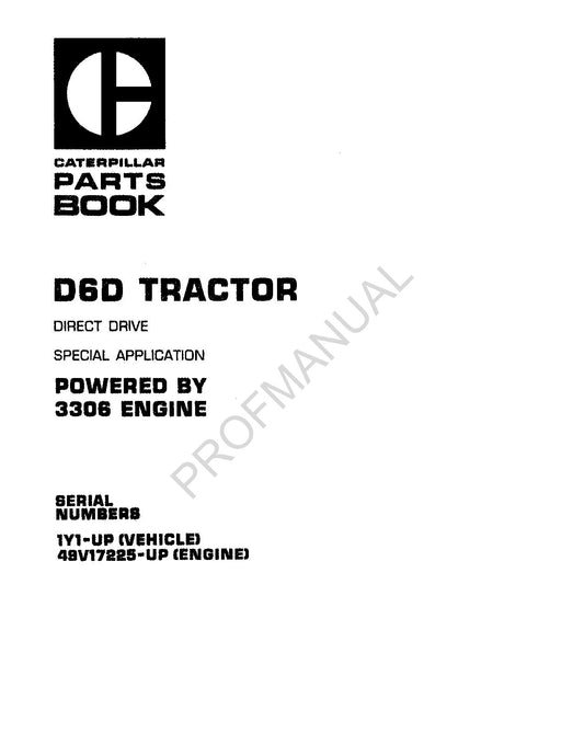 Caterpillar Cat D6D Tractor Parts Catalog Manual HEBP1245