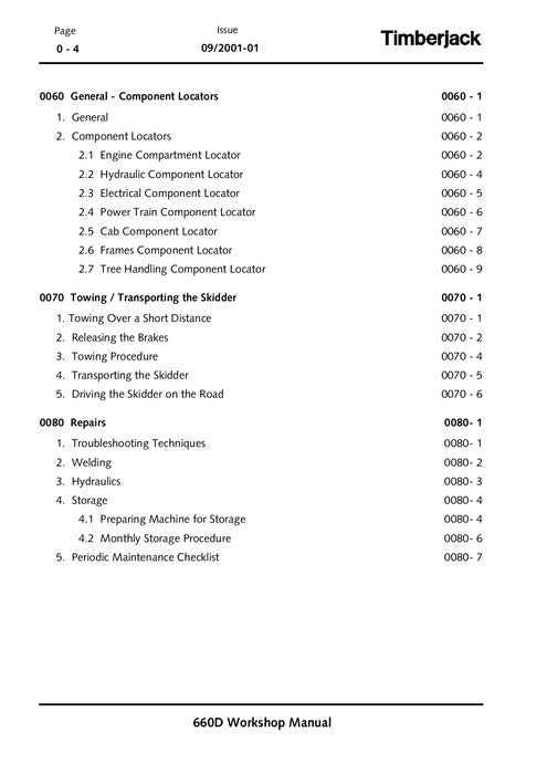 JOHN DEERE 660D SKIDDER REPAIR SERVICE MANUAL TMF435521B SN 001223-001258