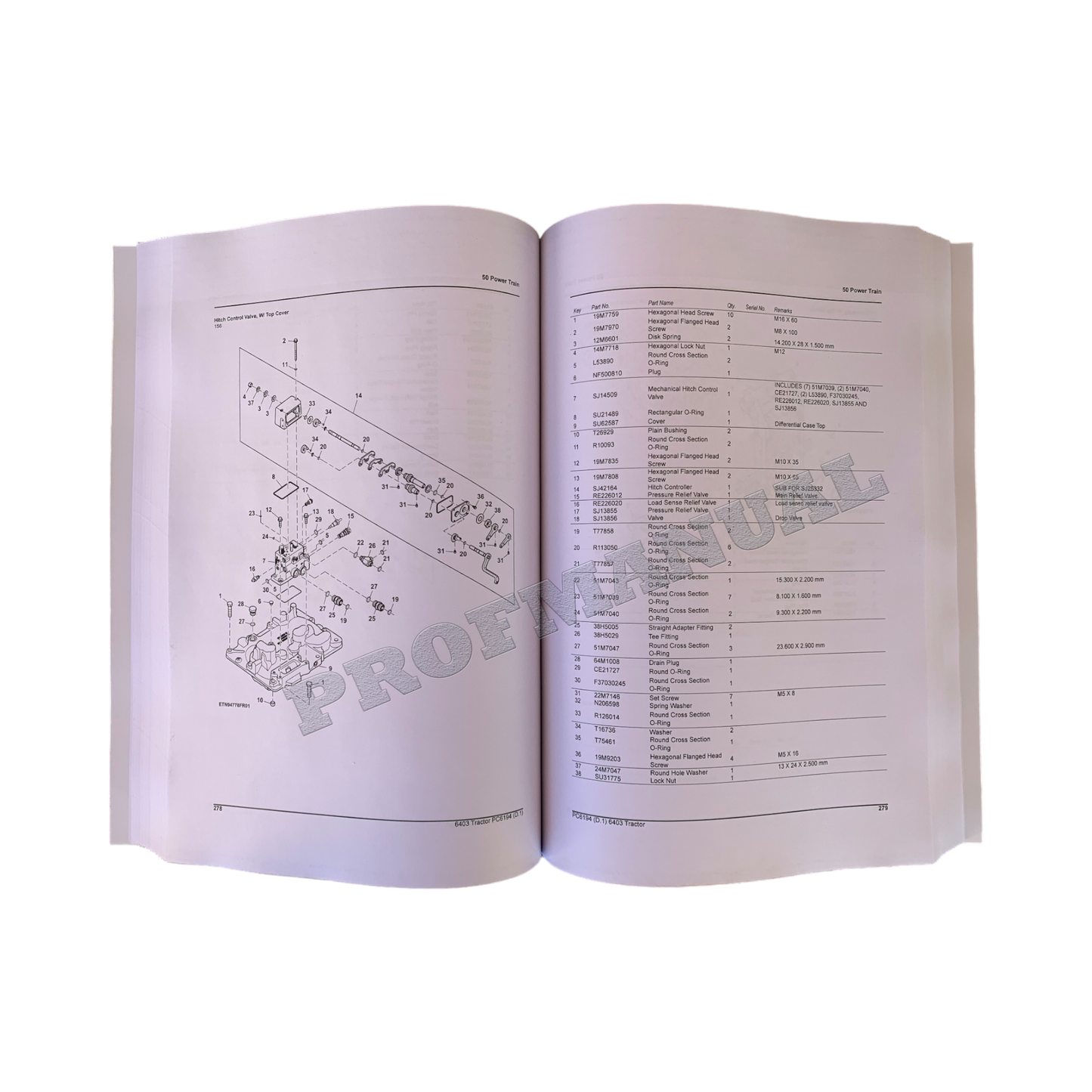 MANUEL DU CATALOGUE DES PIÈCES DU TRACTEUR JOHN DEERE 6403 #2