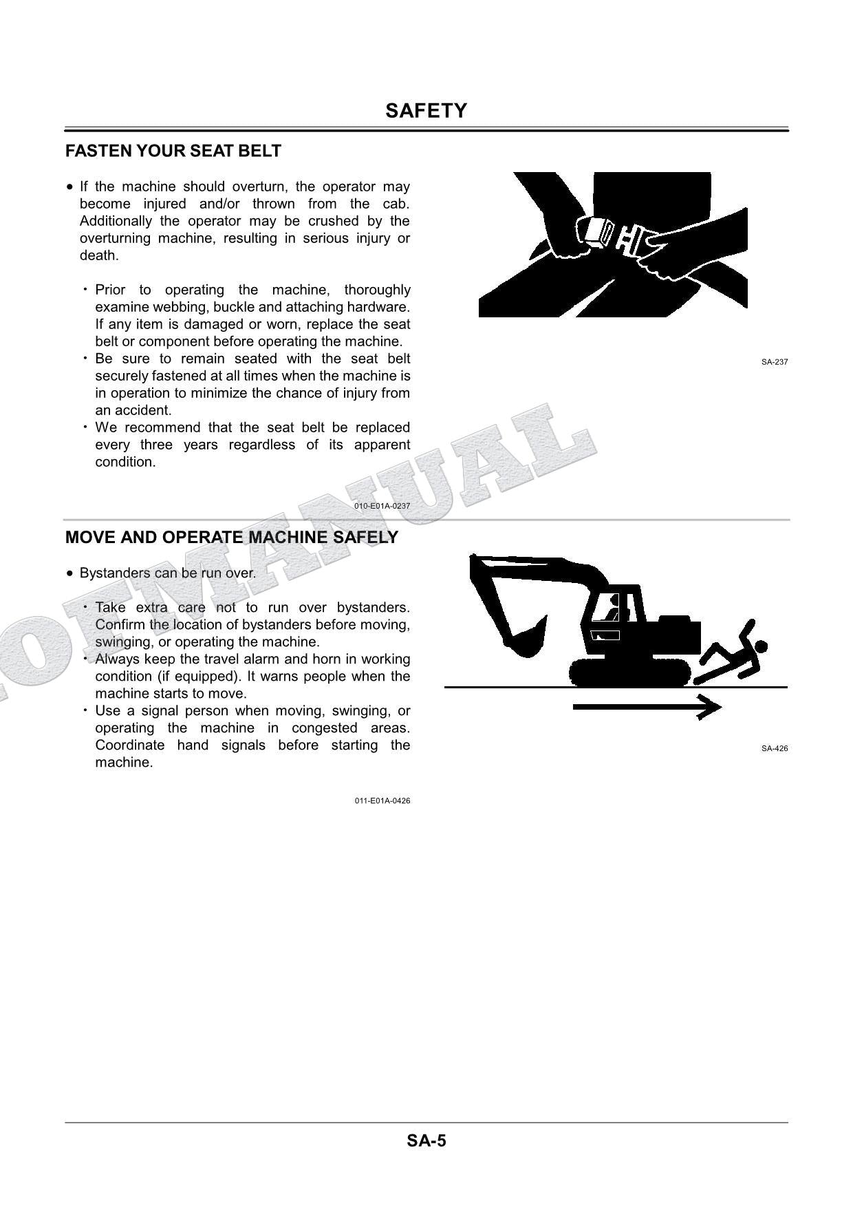 HITACHI EX200-5 EX200LC-5 EX220-5 EX220LC-5 EXCAVATOR Workshop Service manual