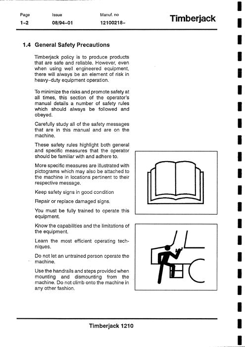 JOHN DEERE 1210 FORWARDER SERVICE REPAIR MANUAL