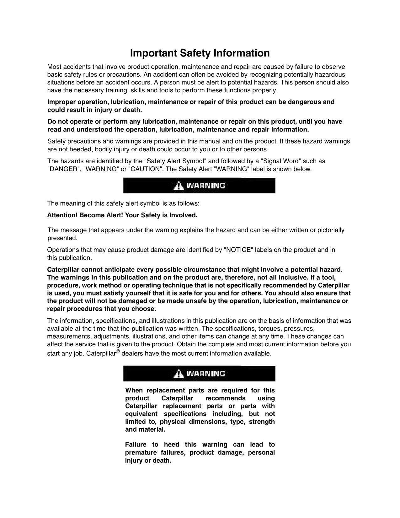 Manuel d'utilisation et d'entretien du chariot télescopique Caterpillar TH560B TBP00100 et versions ultérieures 