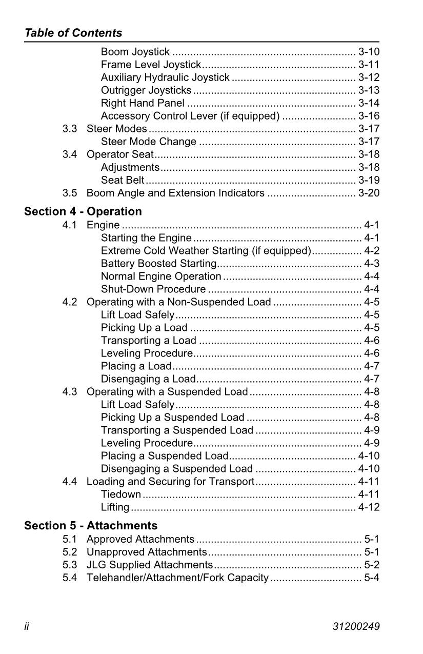 Caterpillar TL1055 TL1255 Telehandler Operation Maintenance Manual