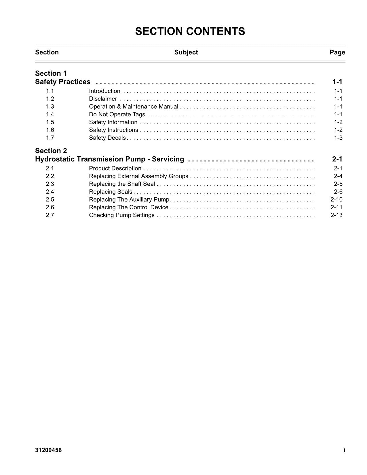 Caterpillar TH255 Hydrostatic Transmission Disassembly Assembly Service Manual