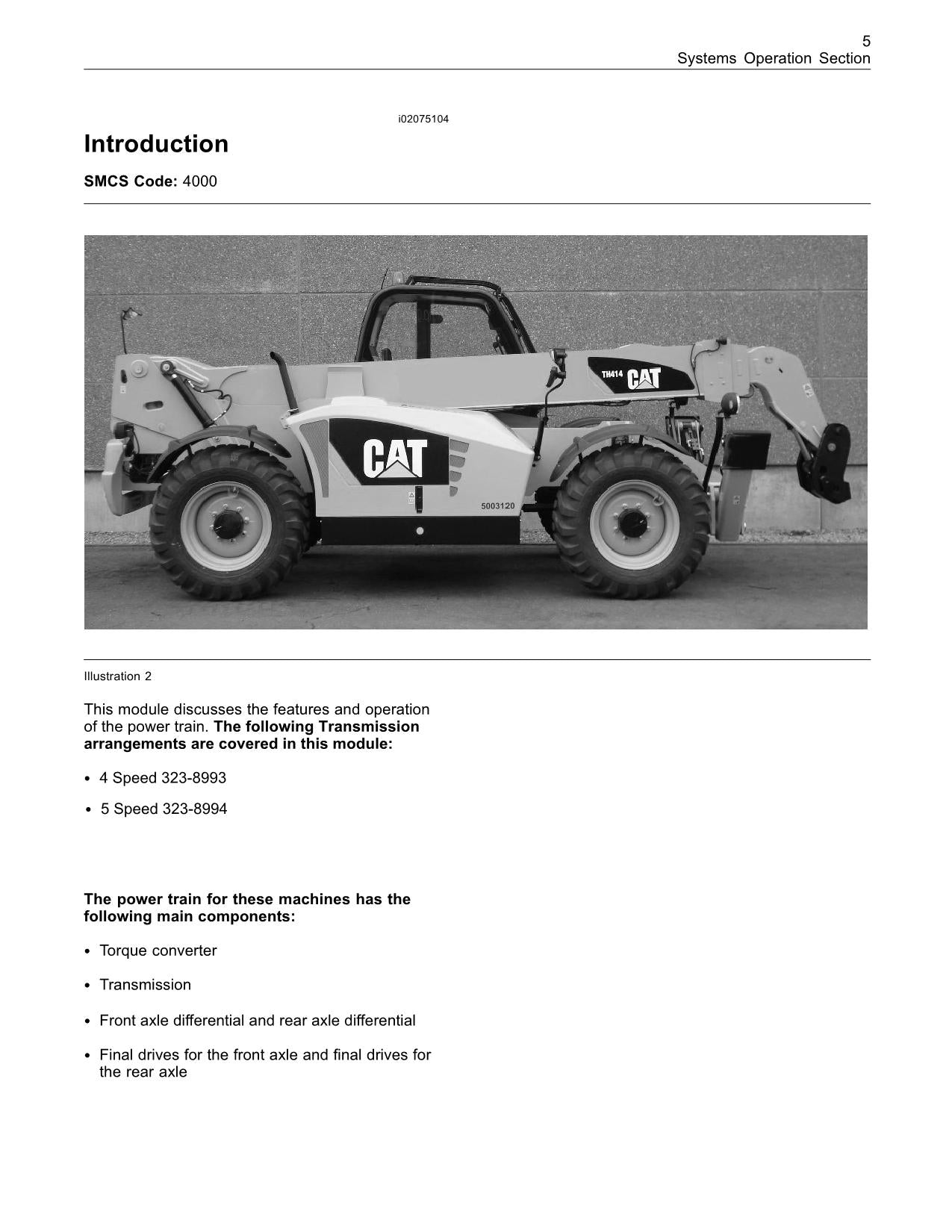 Caterpillar TH336 TH337 TH406 Teleskoplader Test- und Einstellanleitung