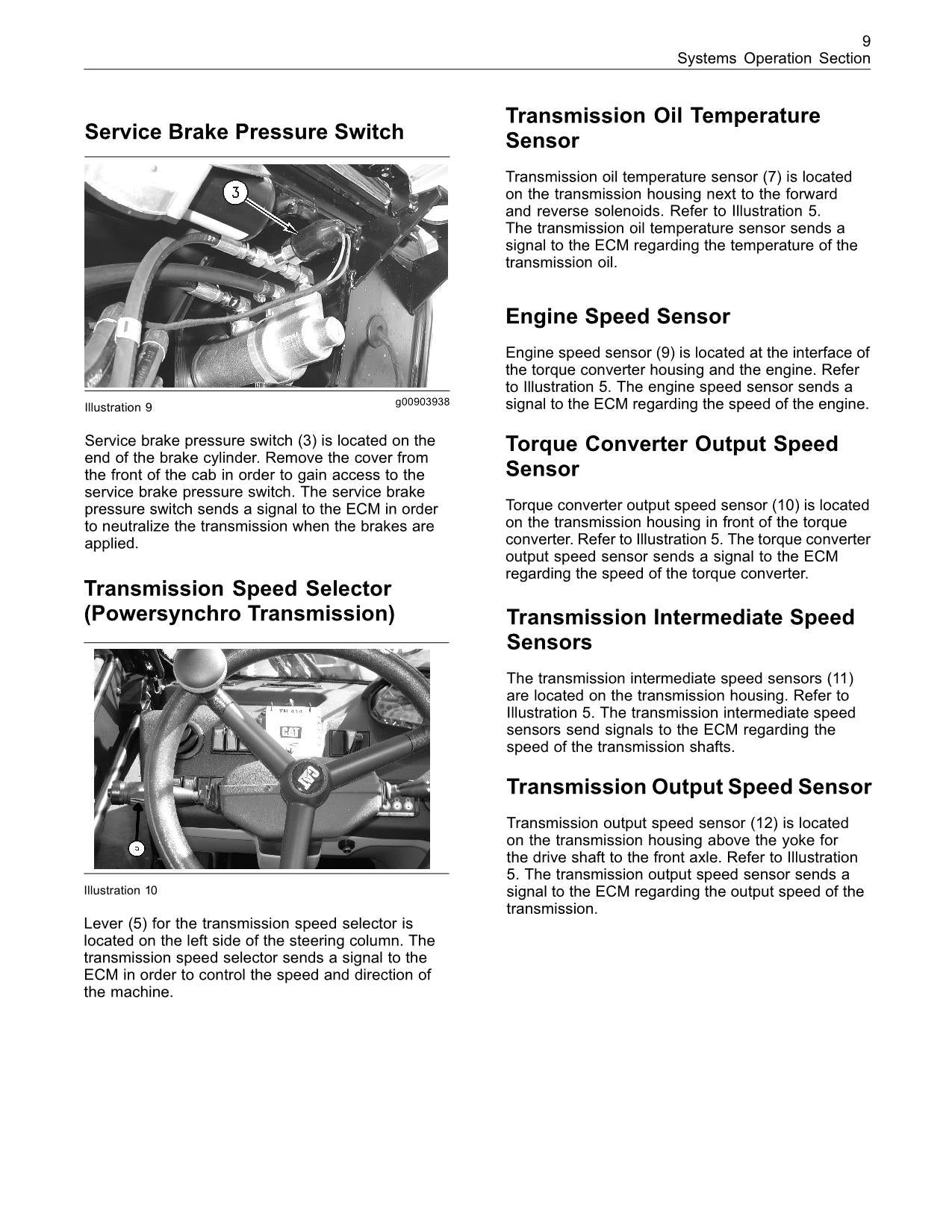 Caterpillar TH336 TH337 TH406 Telehandler Testingand Adjusting Operation Manual