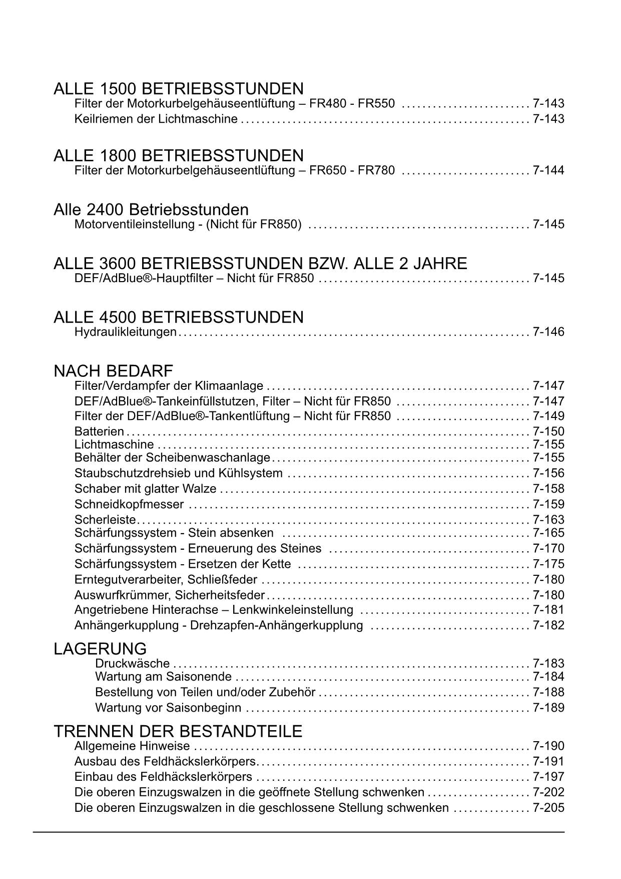 New Holland FR480 FR550 FR650 FORAGE CRUISER Feldhäcksler Betriebsanleitung 5924