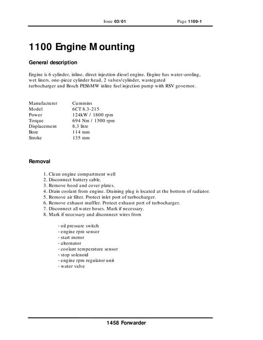 JOHN DEERE 1458 FORWARDER SERVICE REPAIR MANUAL