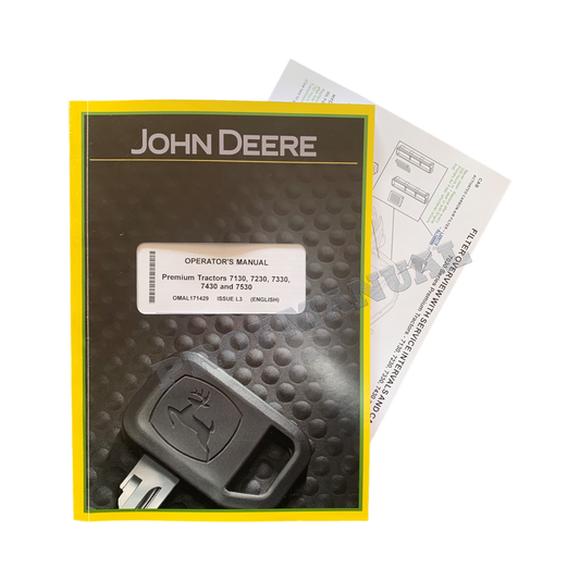 JOHN DEERE 7130 7230 7330 7430 7530 PREMIUM TRACTOR OPERATORS MANUAL +BONUS