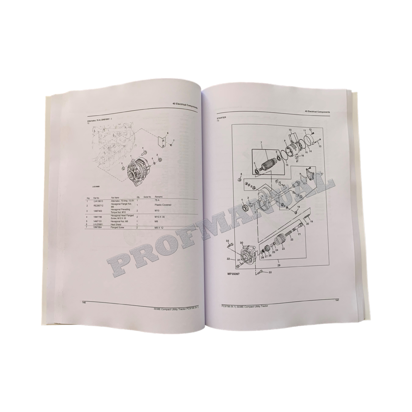 JOHN DEERE 3038E COMPACT UTILITY TRACTOR PARTS CATALOG MANUAL Worldwide + !BONUS!