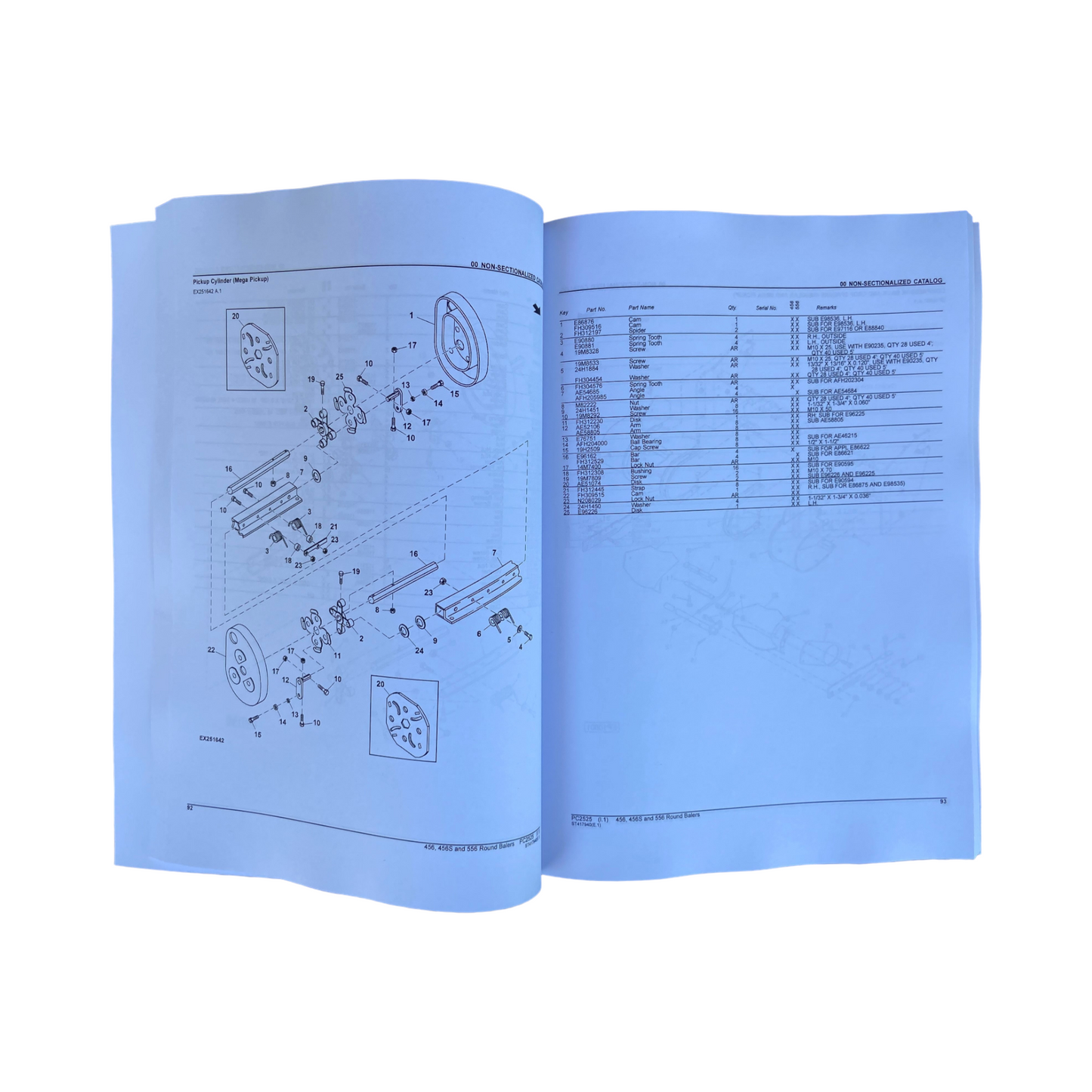 MANUEL DU CATALOGUE DES PIÈCES DE RECHANGE POUR PRESSE À PRESSES RONDES JOHN DEERE 456 456S 556