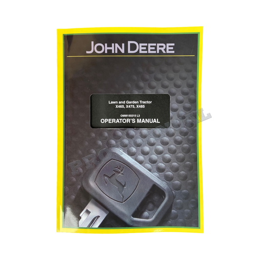 JOHN DEERE X465 X475 X485 TRAKTOR-BETRIEBSHANDBUCH Nr. 1