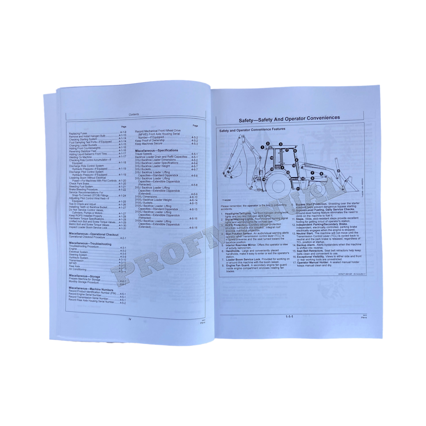 JOHN DEERE 310J 310SJ BACKHOE MAINTENANCE OPERATORS MANUAL + !BONUS!