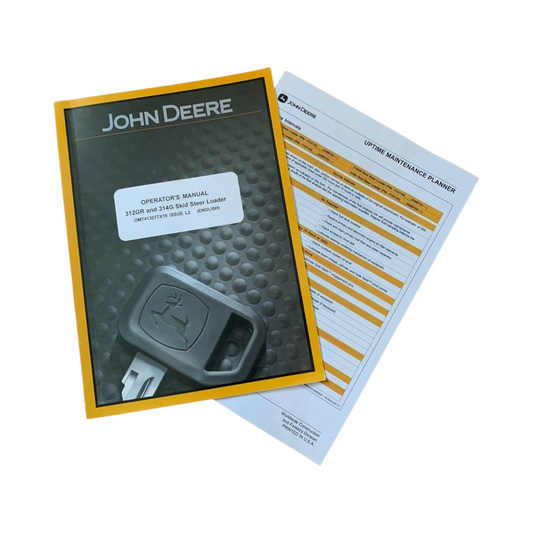 MANUEL D'UTILISATION DE LA CHARGEUSE COMPACTE JOHN DEERE 312GR 314G + !BONUS! OMT413077X19