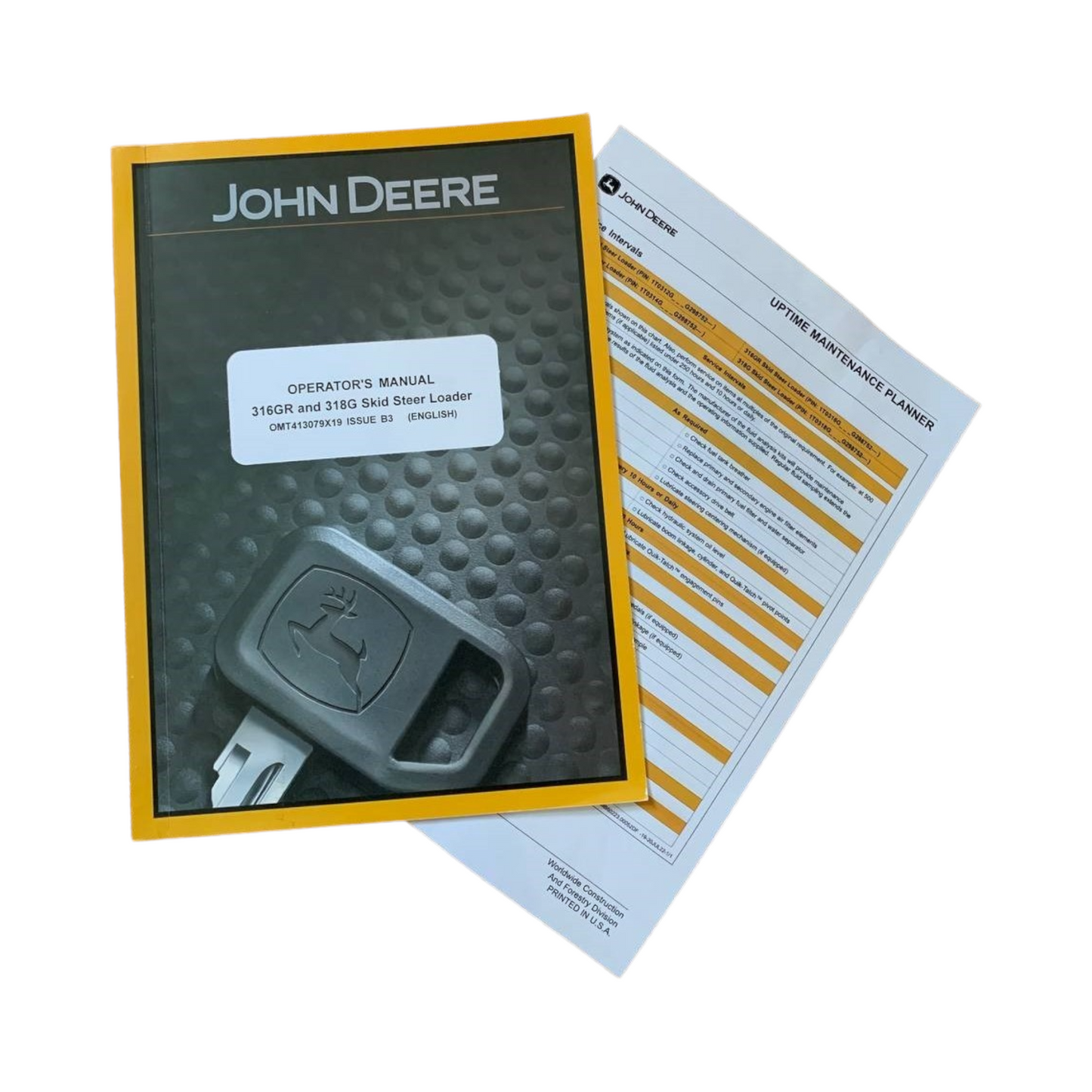 MANUEL D'UTILISATION DE LA CHARGEUSE COMPACTE JOHN DEERE 316GR 318G + BONUS