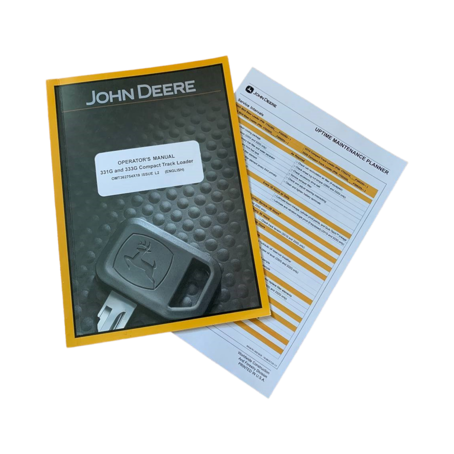 MANUEL D'UTILISATION DE LA CHARGEUSE COMPACTE JOHN DEERE 331G 333G SN F300253 - BONUS