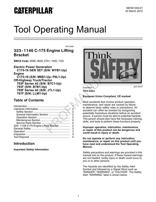 Caterpillar Cat 793F Series AC Off Highway Truck Operators Maintenance Manual